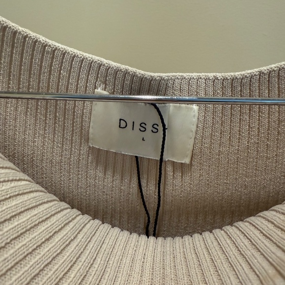 DISSH Aria Knit Sleeved midi Dress in stone | Large - Picture 2 of 4